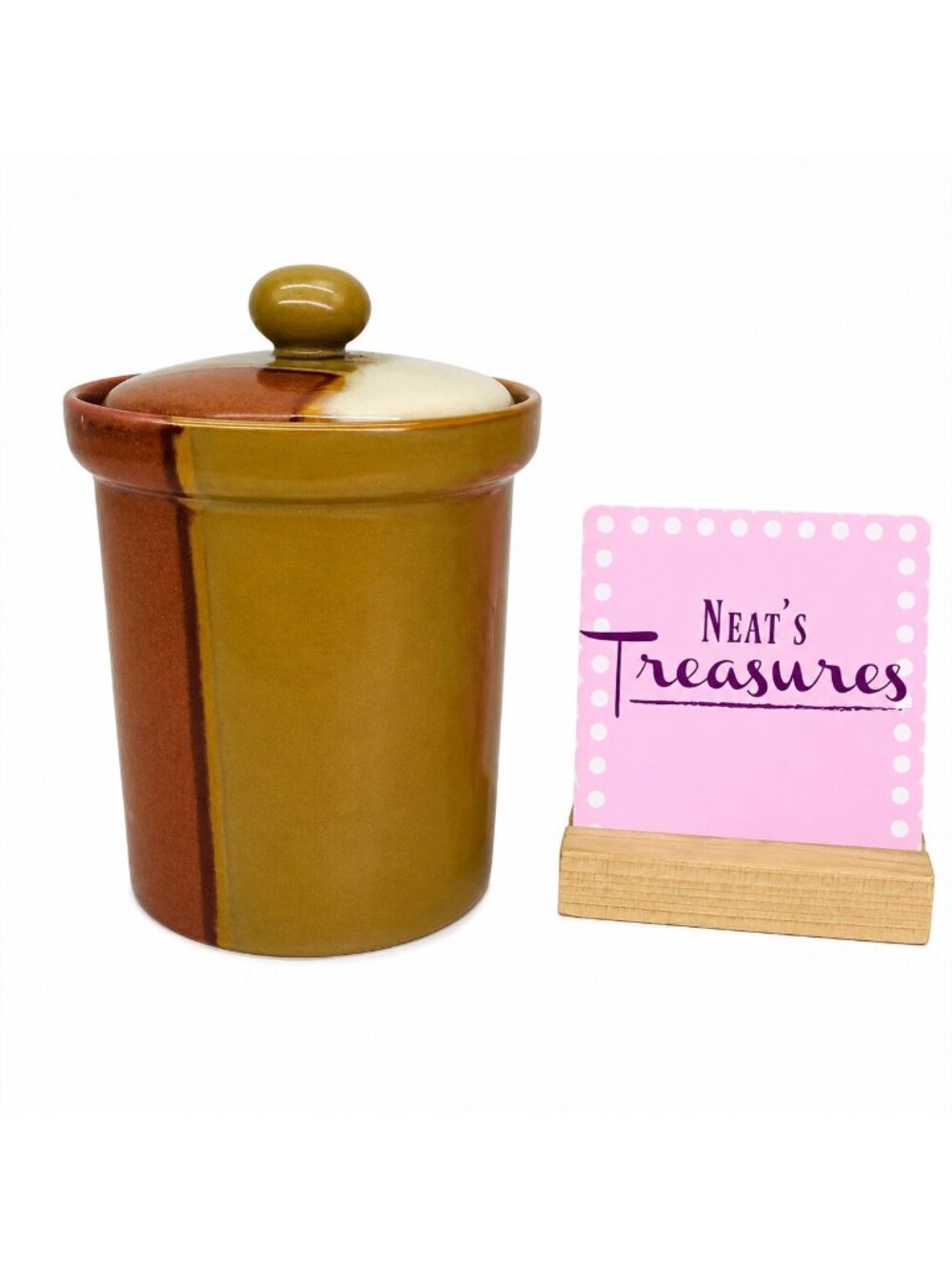 Sango GOLD DUST SIENNA 5039 Beige Tan Color Blocks Tea Coffee Lidded Canister